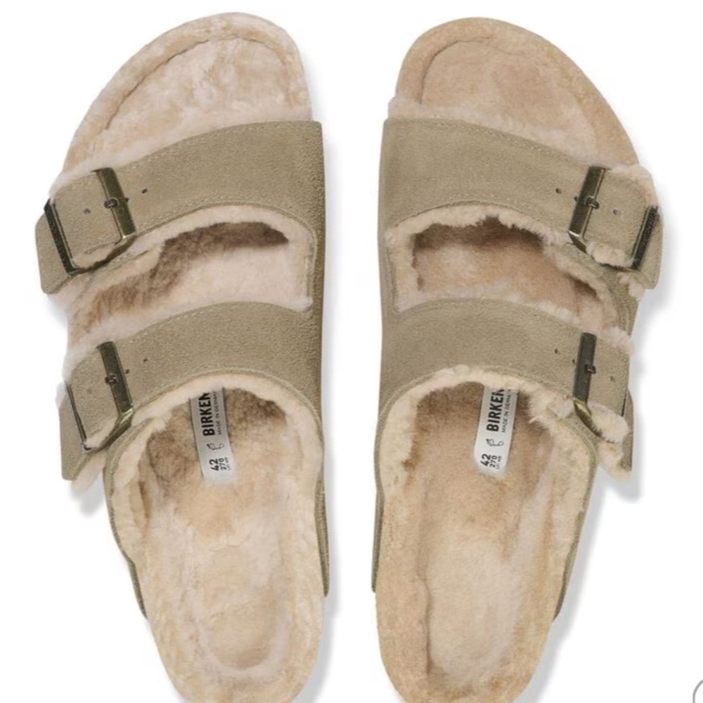 NWT Birkenstock Arizona Shearling Sandals Size 40 - Picture 2 of 12